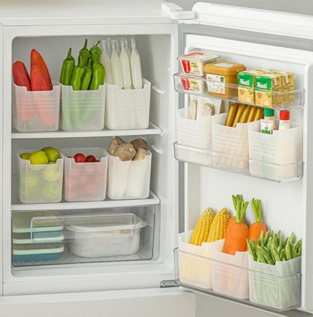 Caixa de armazenamento de porta lateral de refrigerador multifuncional portátil — grande capacidade de expansão para organização doméstica