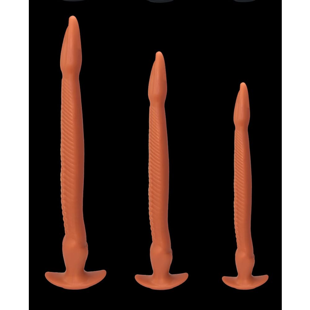 Dekori Anal Dildo for Beginners Thin Long Dildo for Women Thick Extra Long Anal Plug Silicone Soft Dildo Anal Male Tentacle Adult Goods Pedestal Anal