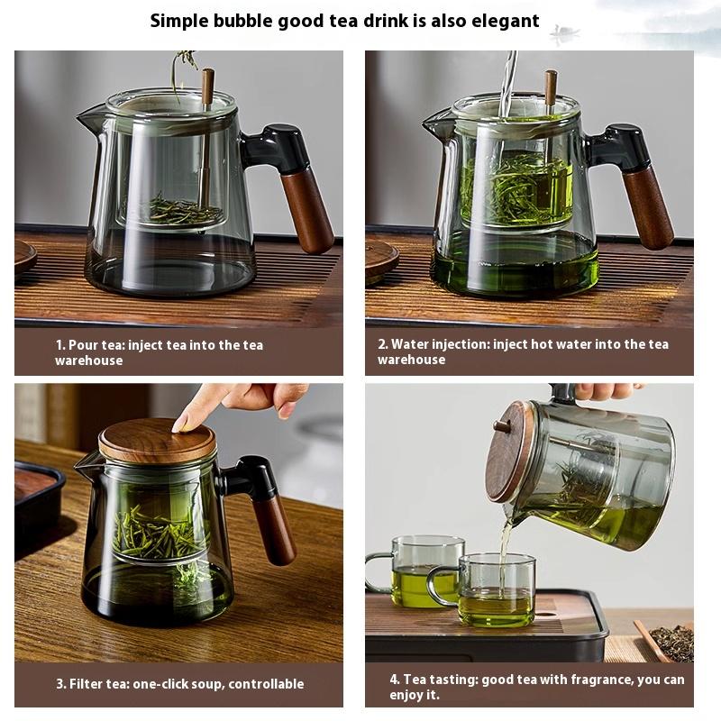 Gianxi Teapot For Home Use Tea Separators Glass Inner Pot Tea Set Floating Cup Teapot Tea Infuser Teapot Tea Brewing Kettle