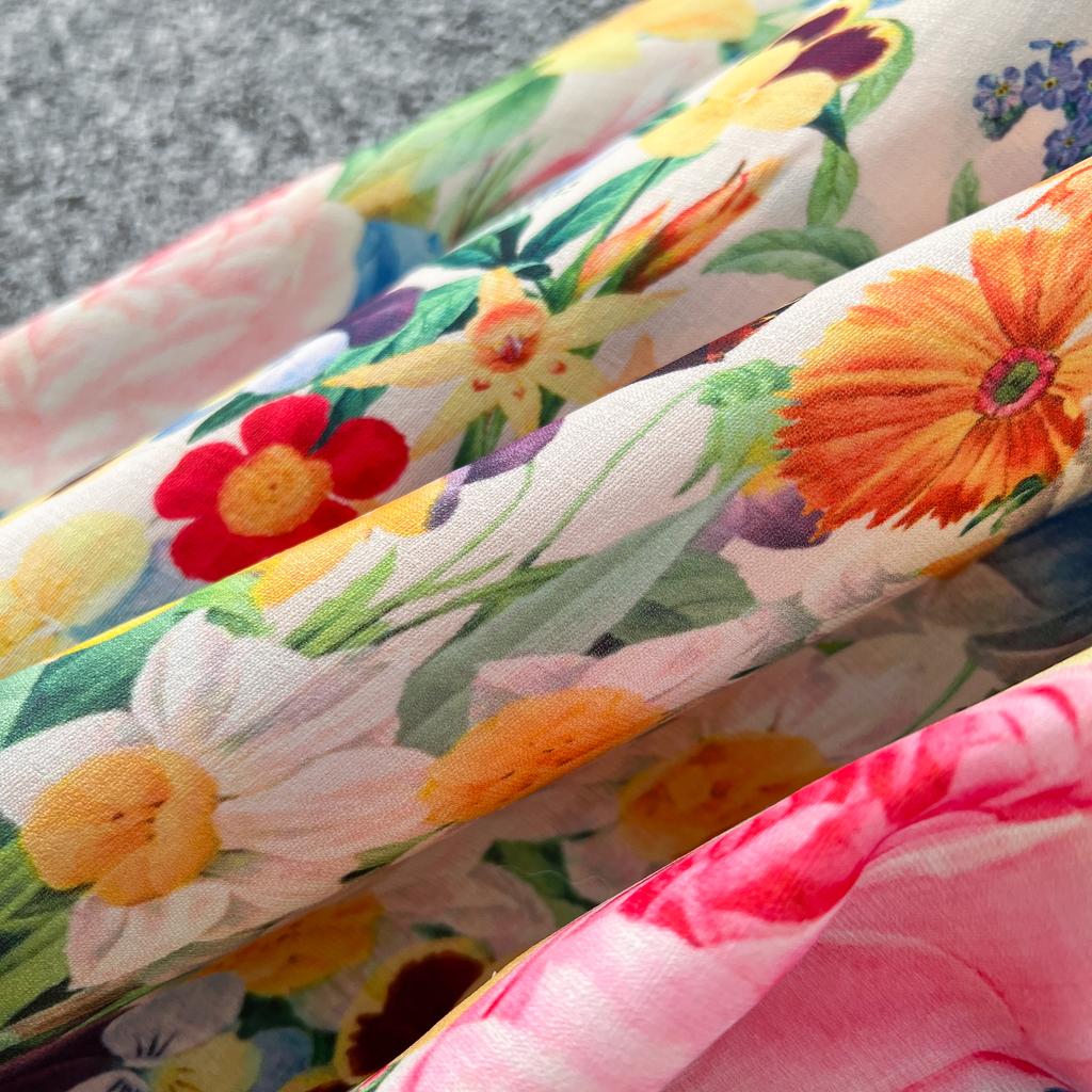 France Elegant Vintage Luxury Evening Dress Women Print  Button Long Party Dress Female Casual Chic Holiday Clothing