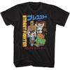 Street Fighter Chibi With Kanji Black Gaming Shirt