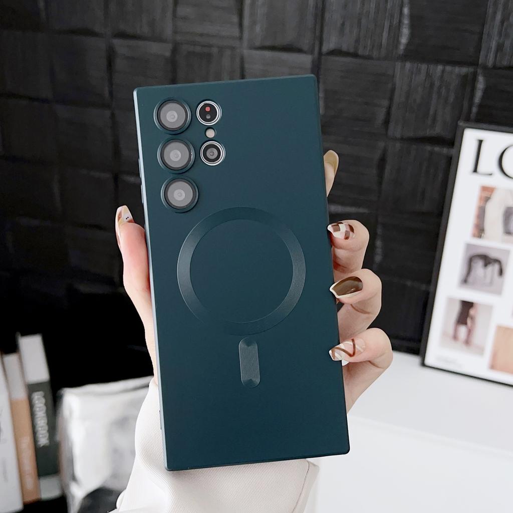 Luxury For Magsafe Magnetic Wireless Charge Phone Cases For Samsung Galaxy S23 S22 S21 Ultra S20 Fe Note 10 20 Ultra Cover