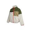 Printed Logo Zip-Up Retro Sports High-Neck Jacket for Women, Colorblock