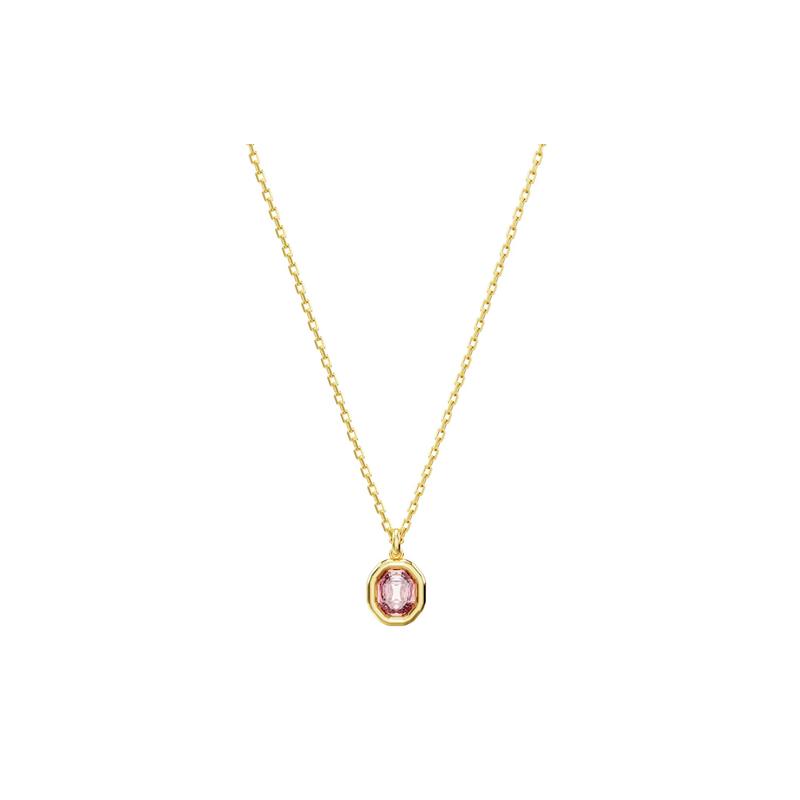 Swarovski Imber Octagon Cut Gold Plated Cubic Zirconia Crystal Necklace Women s Gold 5682531