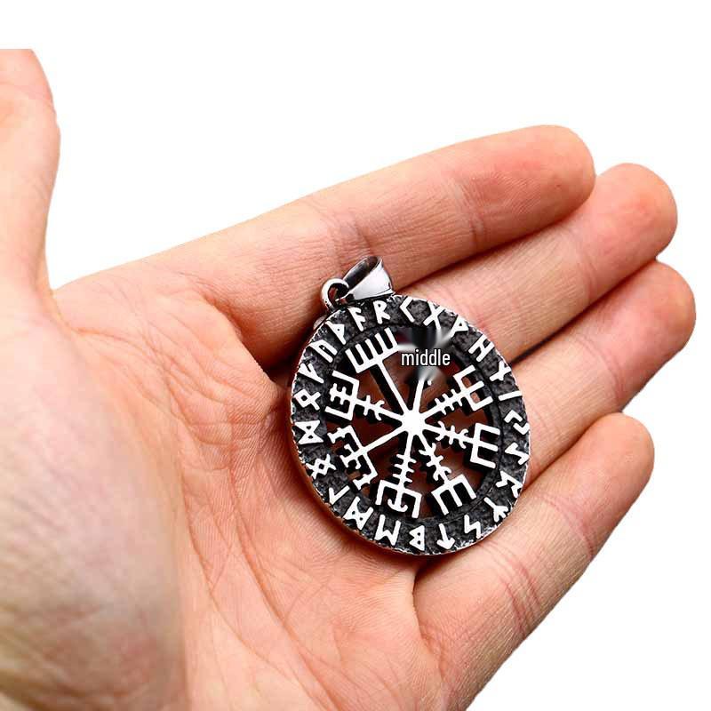 Iron Man Odin Rune Pendant: Titanium Steel with Norse Mythology Design