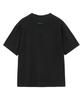 MOZMOZ Back Slit Oversized Pigment Short Sleeve T-Shirt Black
