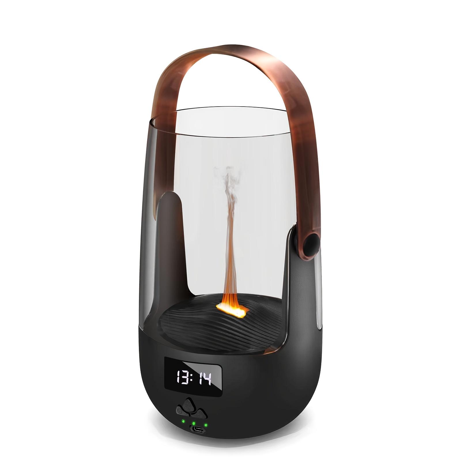 

Elegant Flame-Shaped Aromatherapy Humidifier with Auto-Off LED Display 200ml Capacity USB Powered Diffuser for Home & Office 200ml чорний
