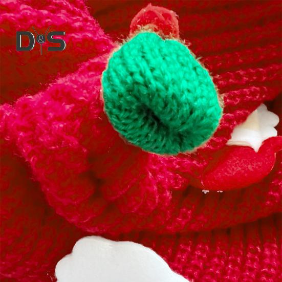 Women Christmas Sweater Santa Claus Xmas Hat Decor Loose Fit Knitting Tops Round Neck Long Sleeve Autumn Winter Sweater