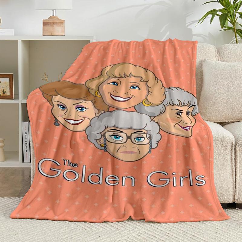1 Stück Goldene Dame Freundschaft Flanelldecke Geschenk, Geeignet für Männer und Frauen, Weich, Ideal für Betten und Sofa, Geburtstags- oder Weihnachtsgeschenk