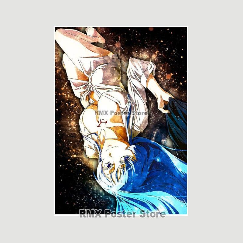 Akame Ga Kill Anime-Poster und Drucke, Wandkunst, Dekoration, weißes Papier, dekorative Gemälde, Bilder, Wohnzimmer, Zuhause, Wandbild