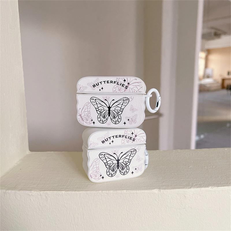 Sticky butterfly for AirPods Pro apple bluetooth wireless 1 2 3 generation earphone cover cute protective case female