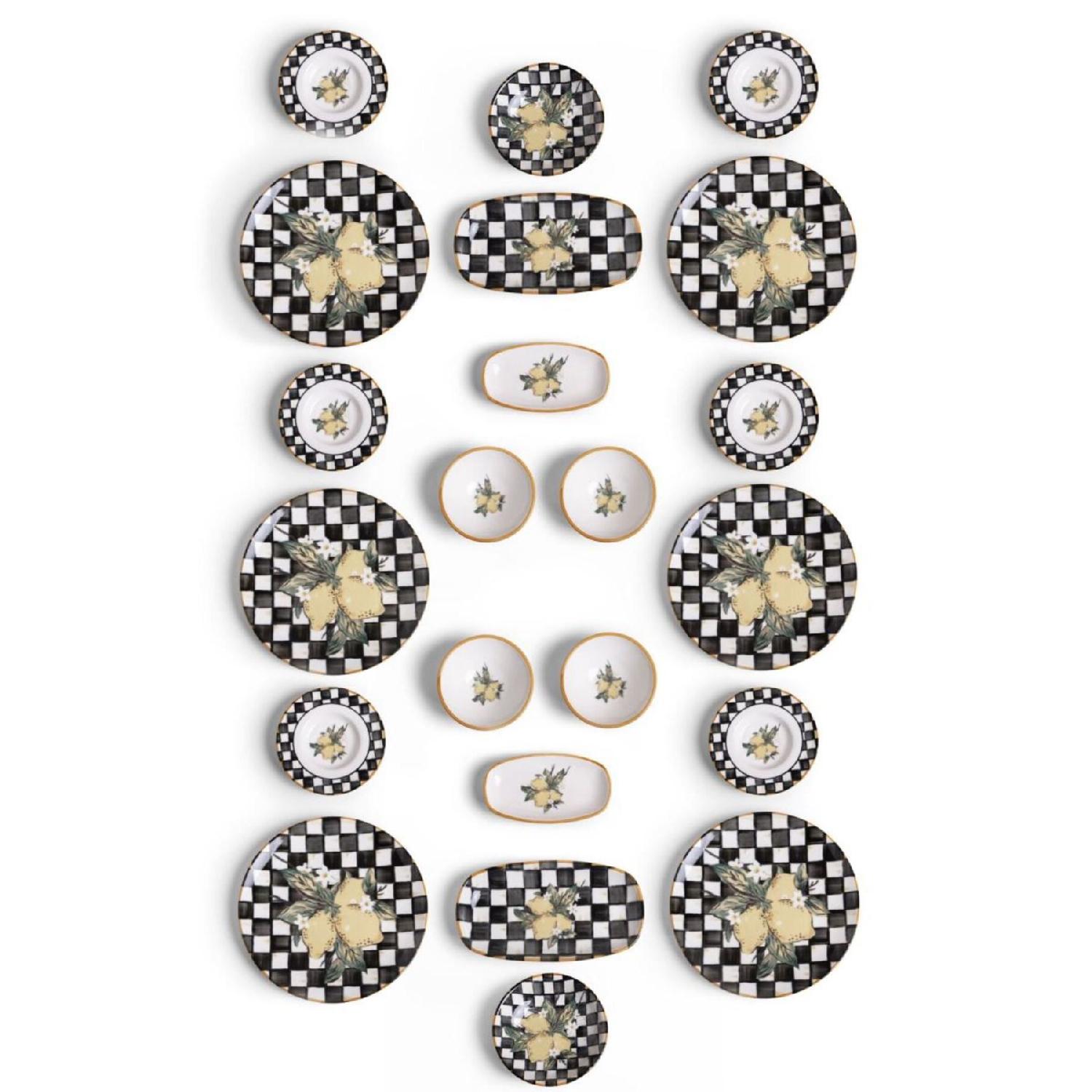 

22 Piece Linda Breakfast Set For 6 Persons Porcelain New белый