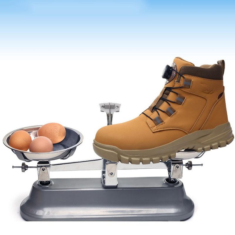 Осенне-зимние мужские рабочие ботинки с высоким берцем и стальным носком — фото 12