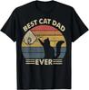 Cat Shirt Men Best Cat Dad Ever Funny Cat Lover Gift Unisex T-Shirt