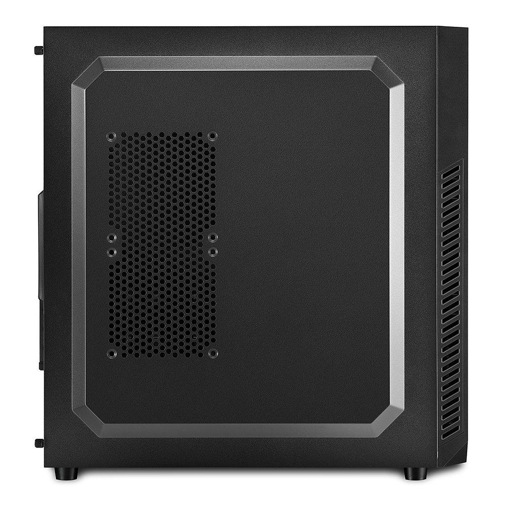 Sharkoon VS7 Series Mid-Tower PC Case, VS7 Chamber Structure, ATXMicro-ATXMini-ITX Compatible, with 2 x 120mm Fans, SHA-VS7-VBK (Authorized Japanese