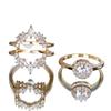 Star Ring Double Layer Water Drop Crushed Diamond Ring for Women Palace-style Retro Ring Set with Dazzling Sparkle, Exuding a Luxurious and Elegant
