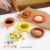 BR6pcs/set Ceramic Seasoning Dish Set Appetizer Tableware Dipping Sauce Seasoning Household Small Plates Soy Sauce Cheese PlateEY