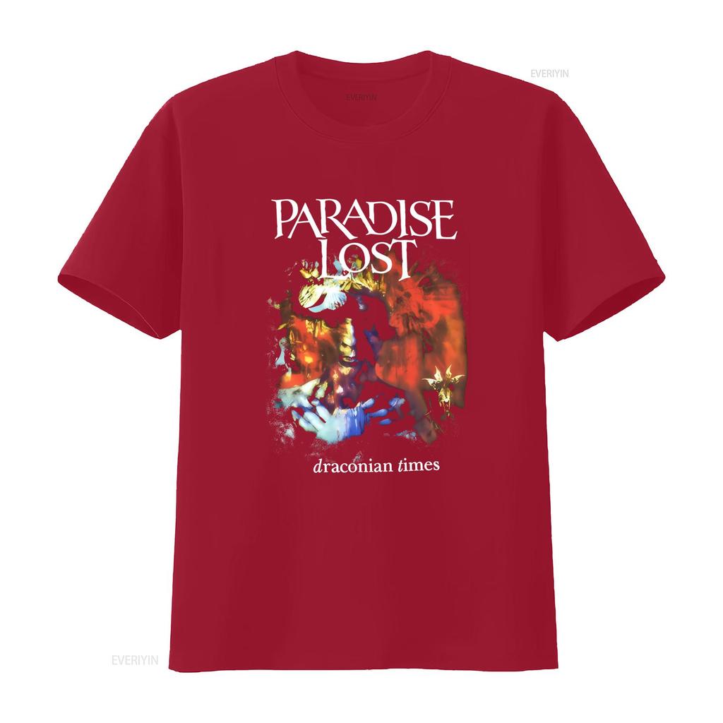 Paradise Lost Draconian Times Maglietta della Band Per i Fan Tutte le Taglie Disponibili vintage Lavata Morbida Top Per l'Uso Quotidiano Comodo