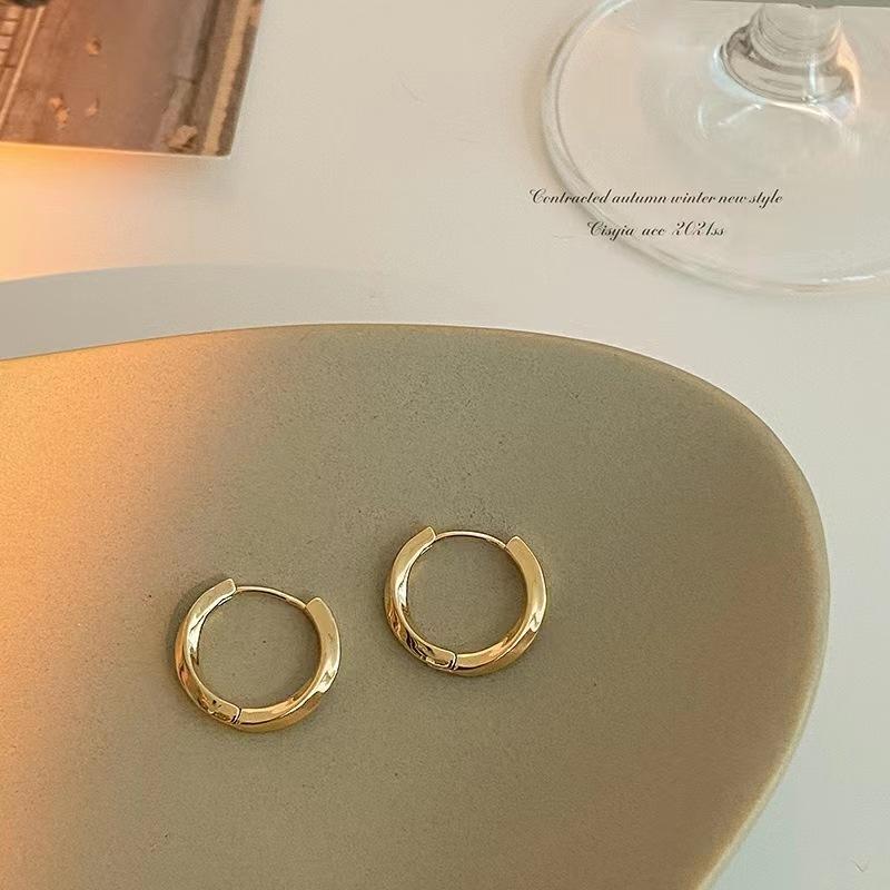 

Простые серьги-кольца с пряжкой для ушей, женские, индивидуальные, витые серьги, простые, индивидуальные, ювелирные изделия для ушей