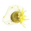 Bridal Fascinator Hat for Brides with Mesh Net Feather Accent Mini Headpiece for Wedding Tea Party Formal Wear