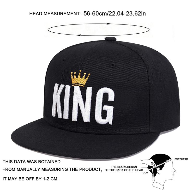 Unisex Crown KING Embroidery Hip-hop Hats Spring Autumn Outdoor Adjustable Casual Baseball Caps Sunscreen Hat