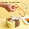 Transparent Seasoning Box Multi Grid Storage Jar New Seasoning Jar  Glutamate Pepper Storage