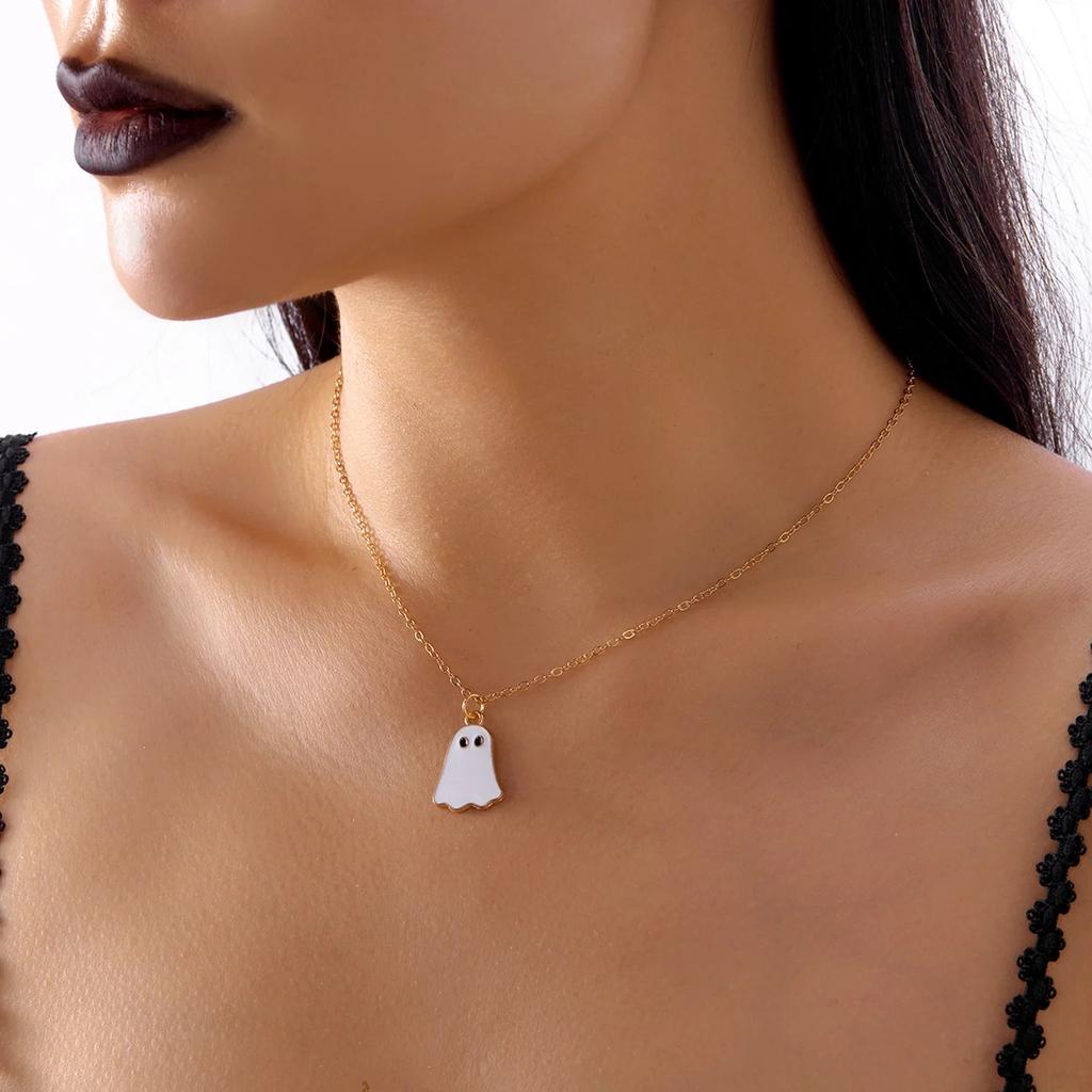 Cute Luminous Halloween Ghost Minimalist Drop Earrings for Women Trick or Treat Card Packed Spirit Charms for Spooky Parties
