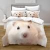3D Gedrucktes Hamster Bettwäsche Set 2 Teile, Weiche Mikrofaser Bettbezug Mit Kissenbezügen Und Reißverschluss, Für Erwachsene Kinder