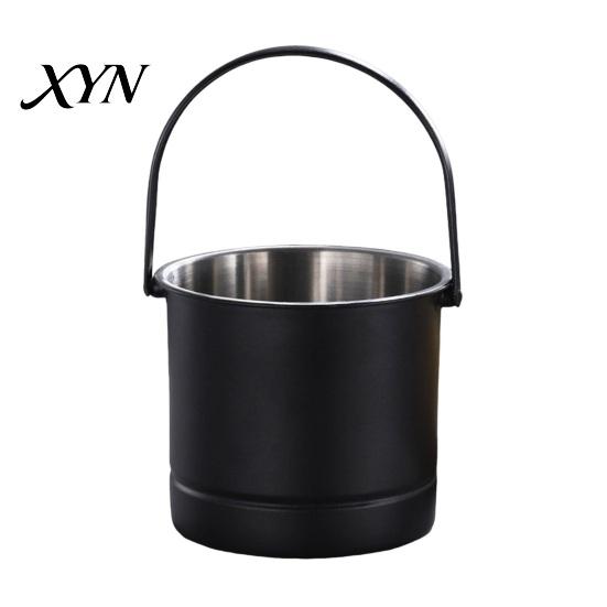KTV Ice Bucket Stainless Steel with Removable Strainer, Bar Wine Champagne Multi-use Cooler for Beer Red Wine, Portable Snacks Home Gatherings