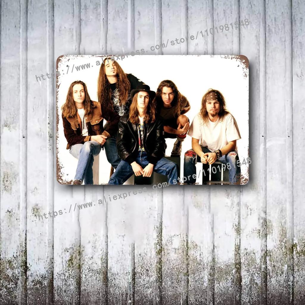 Pearl Jam Bands Metal Dekor Poster Vintage Blechschild Metallschild Dekorative Plakette für Pub Bar Man Cave Club Wanddekoration