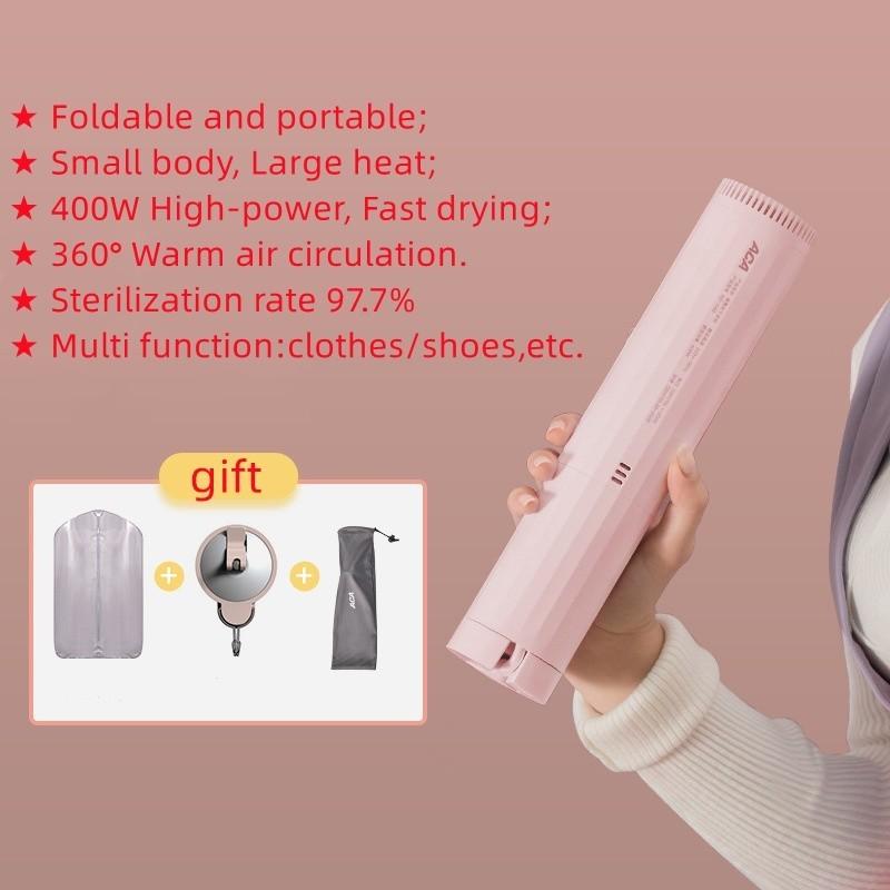 Multi-function Quick Drying Machine with Timing Intelligent 400W Foldable Mini Portable Clothes Dryer розовый