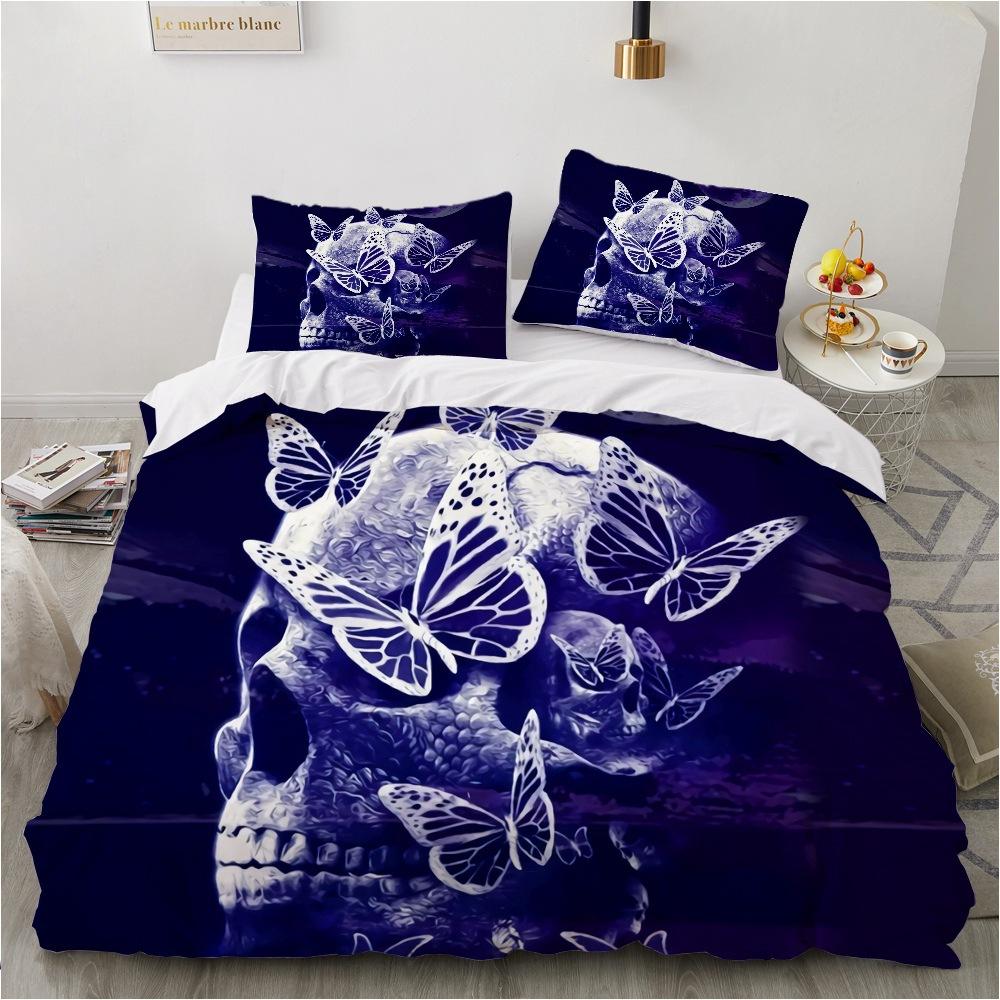 Bedding Set Digital Print Comfortable Duvet Cover for Home Bedroom Decoration, 1 Duvet Cover and 2pillowcase with Zippers