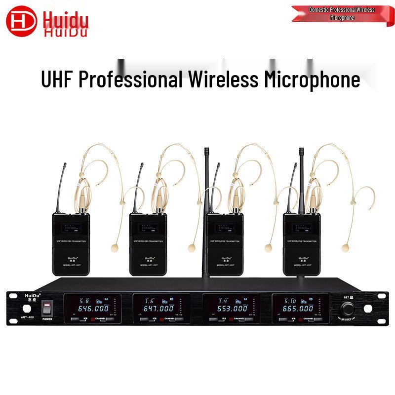HuiDu ART-200 Professional Wireless Dual Diversity Conference Microphone with Anti-Interference Technology