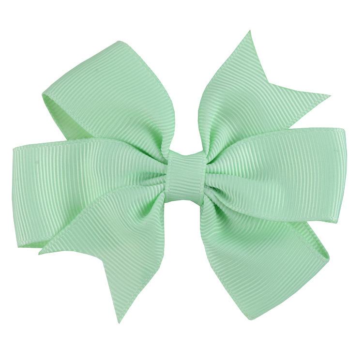 8x8cm 1PC Solid Color Grosgrain Ribbon Bows Clips Hairpin Girl's Hair Bowties Boutique Hair Clip Headwear Kids Hair Accessories