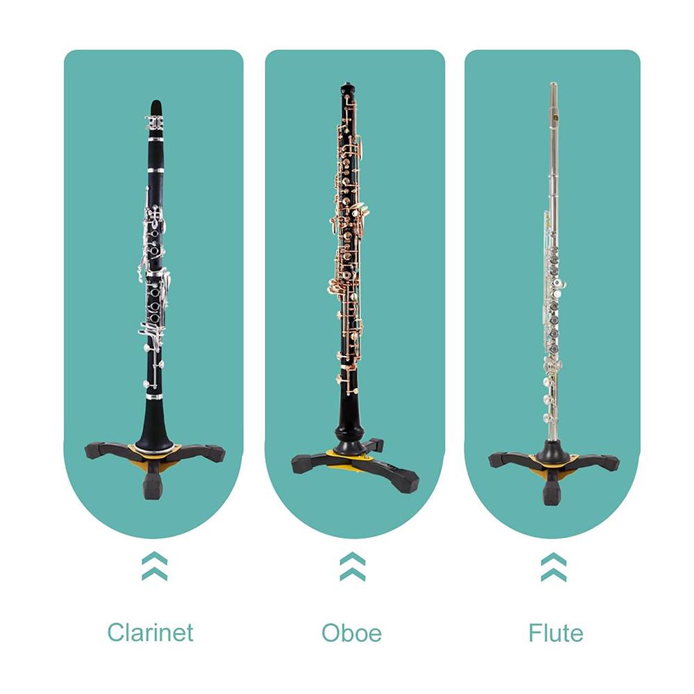 Portable Foldable Tripod Stand for Clarinet Flute Oboe Wind Instrument Non-slip Lightweight Holder Stand Clarinet Accessories