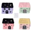 Velvety Cloth Card Organiser Case Magnetic Closure 3 Rings Velvety Cloth Binder Cover Photo Collection Album For Notes