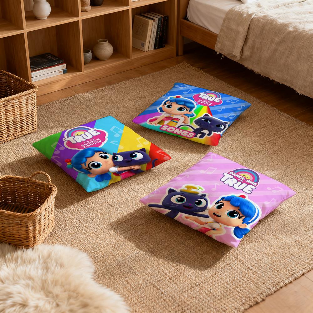Pillow Case luxurious home office, sofa decorative Multi sized car seat cushions, pillowcases T-True and The R-Rainbow Kingdom