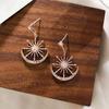1 Pair Dangle Earrings Moon Star Rhinestone Jewelry Lightweight Korean Style Stud Earrings for Daily Wear