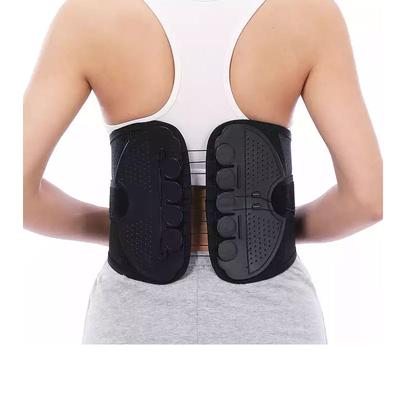 Adjustable Pulley System Breathable Durable Polyester Nylon Waist Back Support Lower Back Belt Black Adult Universal Support