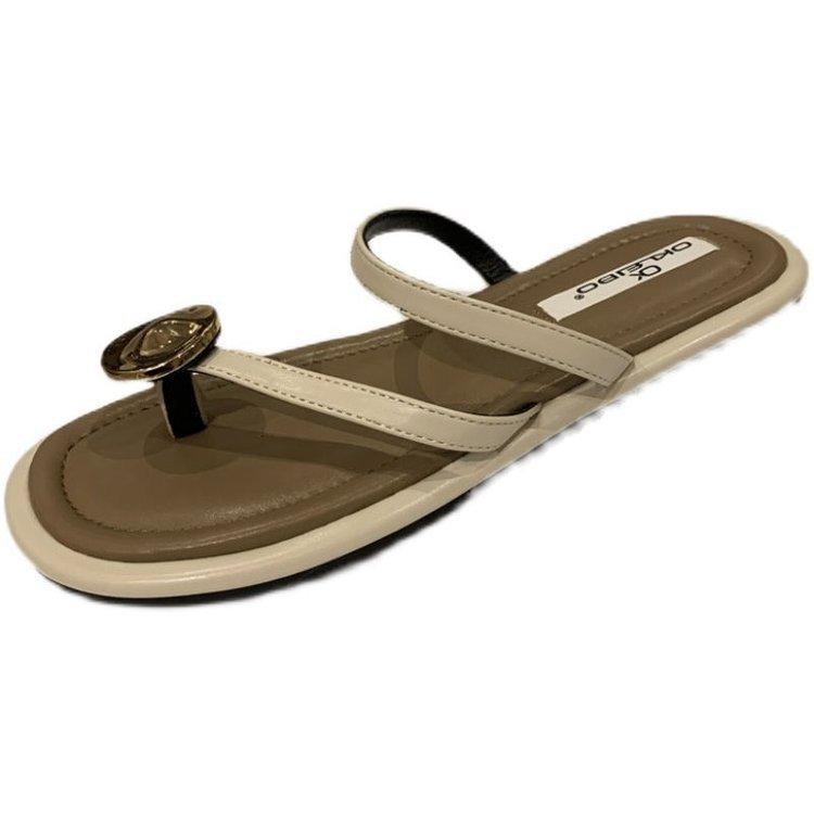 

Slippers outer wear summer women s sandals flat-bottom design sense niche soft-soled beach Roman shoes casual Boken sandals 39