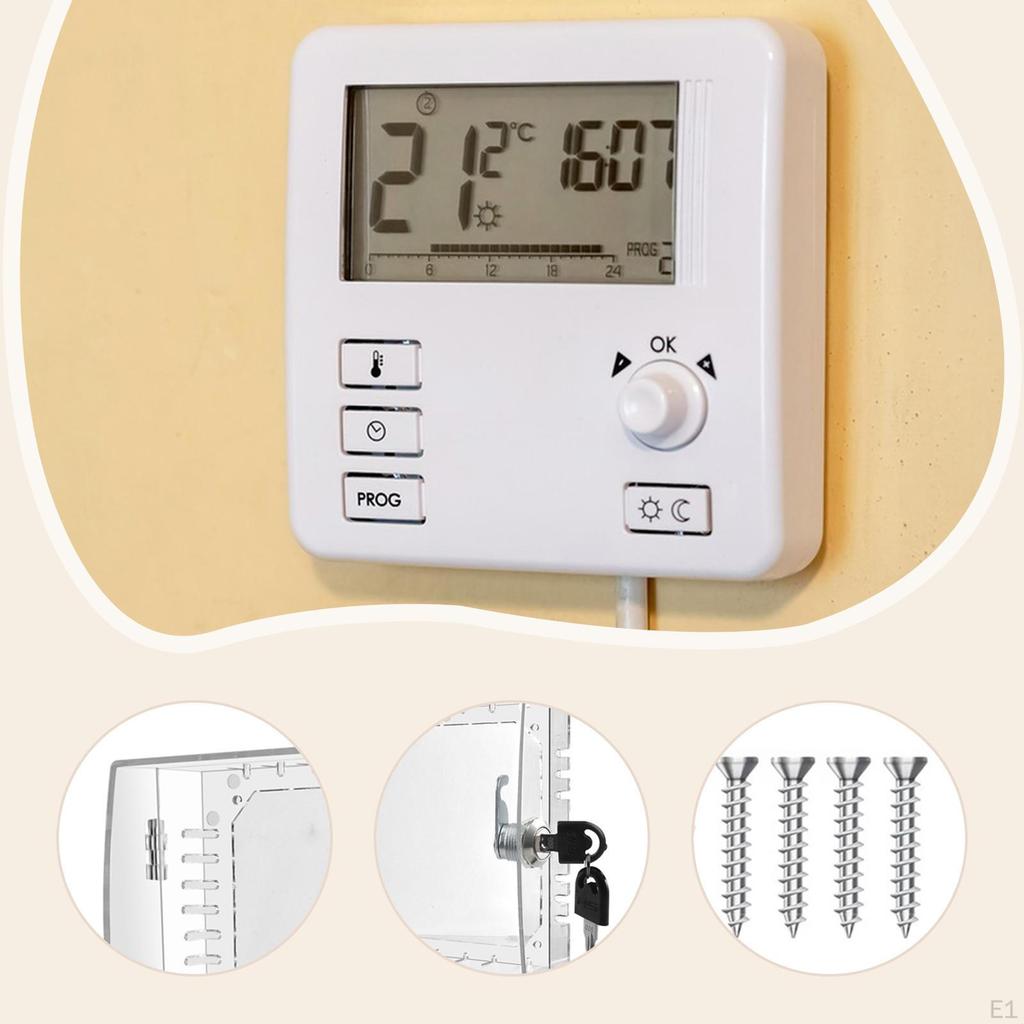 HVAC Thermostat Clear Case 21x6.5x14.5cm Sturdy Multifunctional for Accurate Temperature Reading
