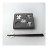 Nousaku Chopstick Rests - Katabami - Set of 5 - 100% Tin (501711) - Chopstick rests inspired by the katabami leaf, often used as a family crest. The