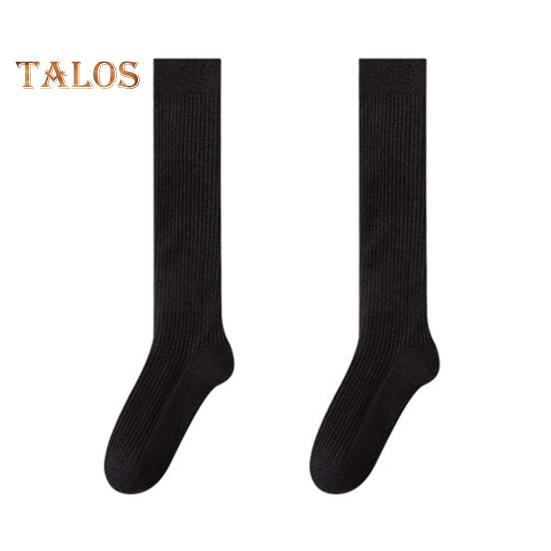 

1 пара студенческих носков длиной до середины икры в стиле преппи, однотонные, впитывающие пот, дышащие, идеально сидящие, эластичные, поддерживающие носки чёрный