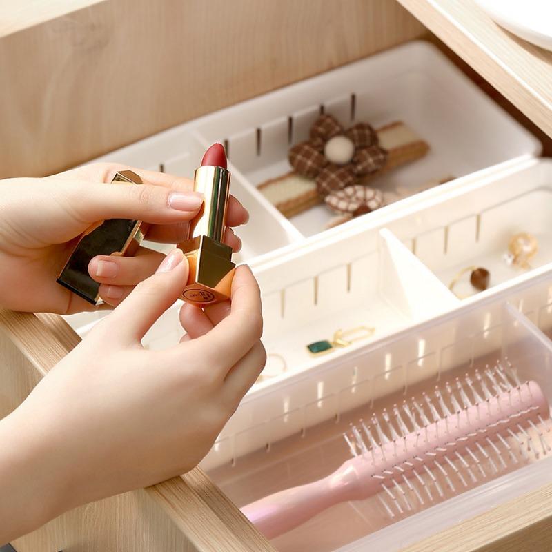 Divided Jewelry Sundries Storage Boxes Plastic Drawer Organization Box Home Kitchen Utensils Spoons Forks Storage Containers