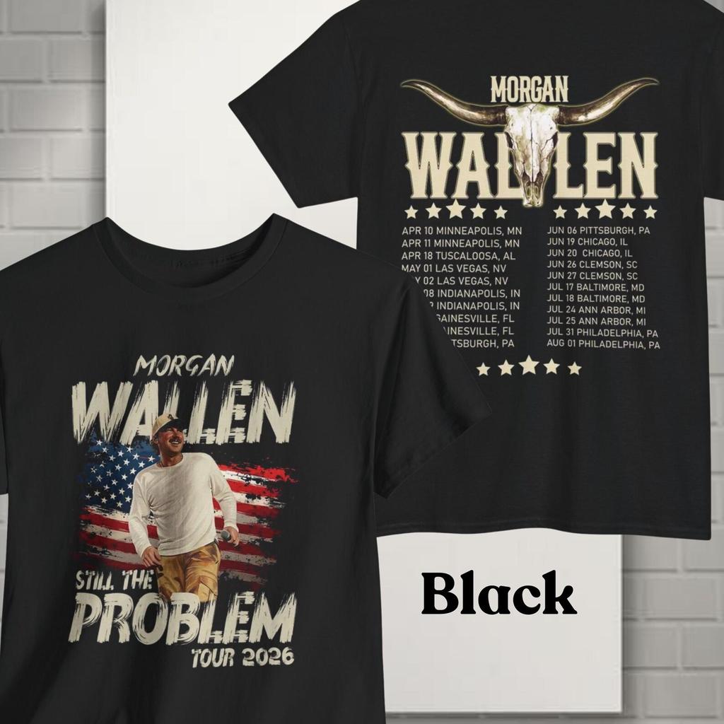 Apparel Morgan Wallen Vintage World Tour Concert T Shirt - Still The Problem | Merch Apparel Music Tee