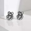 Creative Punk Stainless Steel Insect Beetle Stud Earrings for Men, Chic Silver Color Small Earrings, Trendy Party Jewelry Gift