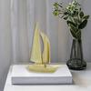 Collection of Resin Statuettes Depicting Sailing Boats, Ideal for Home Decoration, As Works Art,