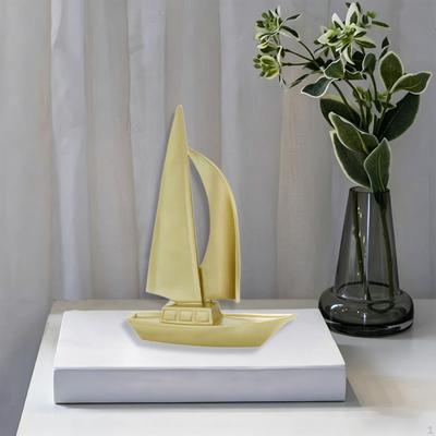 Collection of Resin Statuettes Depicting Sailing Boats, Ideal for Home Decoration, As Works Art,