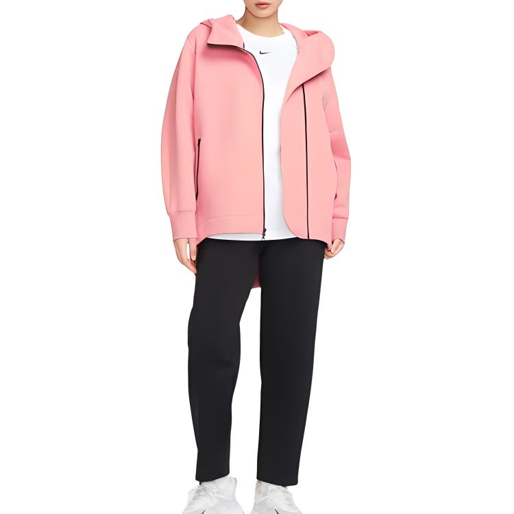 Nike Solid Color Hooded Casual Jacket Women jackets Pink FB8244-618