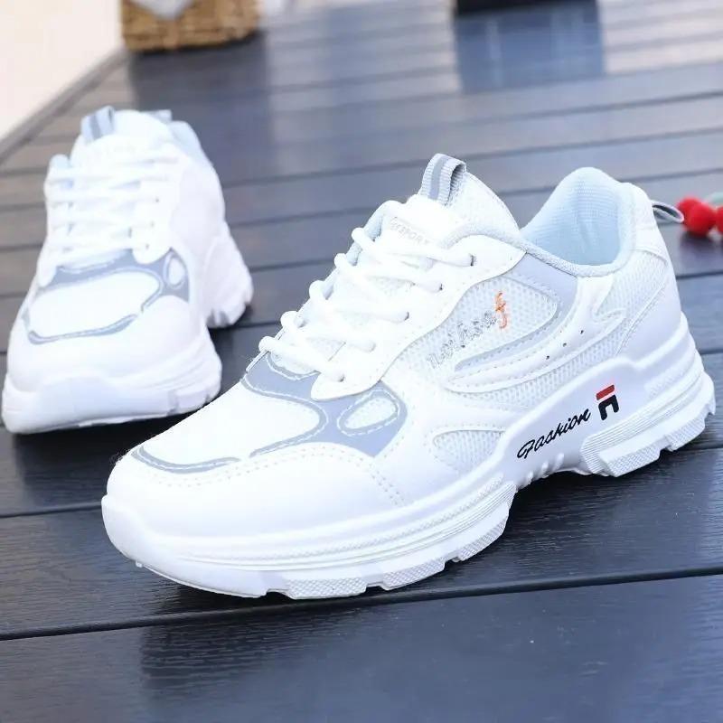 Running Shoes Fashion Breathable Walking Platform Athletic Shoe Sneaker Women Tennis Fashion Women's White Sneakers
